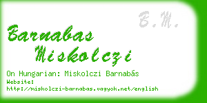 barnabas miskolczi business card